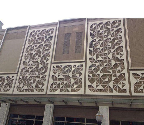 Carved exterior wall aluminum veneer